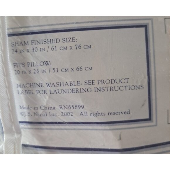 Vintage NEW Willow Bay Quilted Pillow Sham Floral Patchwork Cotton Farmhouse - Picture 4 of 5